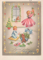 Happy New Year Christmas CHILDREN Vintage Postcard CPSM #PAY907.GB - Año Nuevo