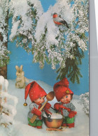 Happy New Year Christmas GNOME Vintage Postcard CPSM #PAY515.GB - Año Nuevo