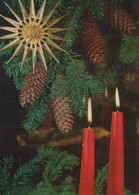 Happy New Year Christmas CANDLE Vintage Postcard CPSM #PAZ548.GB - New Year
