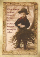 Happy New Year Christmas CHILDREN Vintage Postcard CPSM #PAW756.GB - Año Nuevo