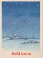 Happy New Year Christmas CHURCH Vintage Postcard CPSM #PAY386.GB - Año Nuevo