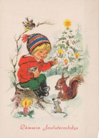 Happy New Year Christmas CHILDREN Vintage Postcard CPSM #PAW816.GB - Año Nuevo
