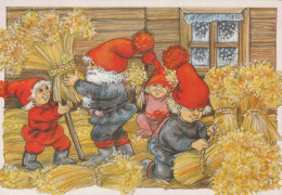 Happy New Year Christmas GNOME Vintage Postcard CPSM #PAW496.GB - Nouvel An