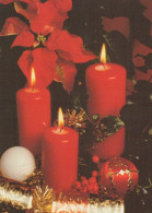 Happy New Year Christmas CANDLE Vintage Postcard CPSM #PAW312.GB - Nouvel An