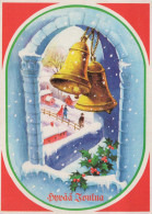 Happy New Year Christmas BELL Vintage Postcard CPSM #PAW433.GB - Año Nuevo