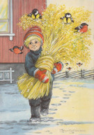 Happy New Year Christmas CHILDREN Vintage Postcard CPSM #PAW372.GB - Año Nuevo