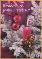 Happy New Year Christmas CANDLE Vintage Postcard CPSM #PAV464.GB - Nouvel An