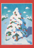 Happy New Year Christmas Vintage Postcard CPSM #PAV216.GB - Año Nuevo