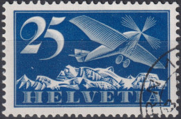 1934 Flugpost Schweiz ⵙ Zum:CH F5z, Mi:CH 180z,Yt:CH.PA 5a, Eindecker Flugzeug - Usati
