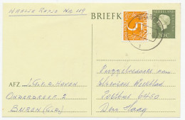 Briefkaart G. 342 / Bijfrankering Buren - Den Haag 1971 - Postwaardestukken