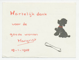 Dienst Koninklijk Huis Utrecht - Rotterdam 1958 - Bedankkaart - Unclassified