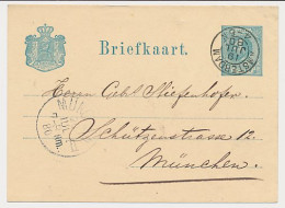 Briefkaart G. 16 Amsterdam - Munchen Duitsland 1880 - Postwaardestukken