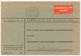 Dienst PTT - Rijkspostspaarbank Amsterdam - Volendam 1967 - Expr - Unclassified