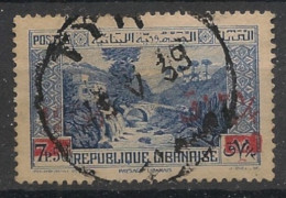 GRAND LIBAN - 1938-42 - N°YT. 162 - 12pi50 Sur 7pi50 Bleu - Oblitéré / Used - Usati