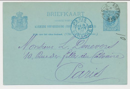 Briefkaart G. 27 Amsterdam - Parijs Frankrijk 1891 - Postal Stationery