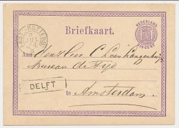 Trein Haltestempel Delft 1874 - Brieven En Documenten