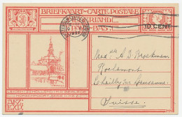 Briefkaart G. 214 E Amsterdam - Chailly Zwitserland 1928 - Postal Stationery