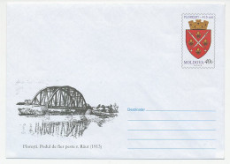 Postal Stationery Moldavia 2003 Bridge - Raut - Puentes