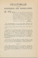 Staatsblad 1914 : Spoorlijn Winsum - Zoutkamp Enz. - Historical Documents