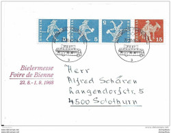 166 - 53 - Enveloppe Avec Oblit Spéciale "Bielermesse 1968" - Marcofilia