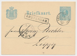 Trein Haltestempel Amsterdam 1880 - Lettres & Documents