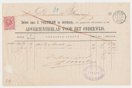 Em. 1872 Arnhem - Venraij - Debet Nota / Bevelschrift - Sin Clasificación