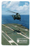 Hélicoptère  Helicopter  Avion Jet Télécarte Brésil Phonecard  (K 406) - Brazilië