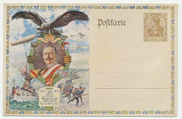 Postal Stationery Germany 1913 Government Jubilee Kaiser Wilhelm III -  - Militaria