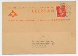 Firma Briefkaart Leerdam 1948 - Glasfabriek - Unclassified