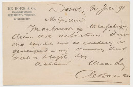 Briefkaart G. 23 Particulier Bedrukt Dordrecht 1891 - Postal Stationery
