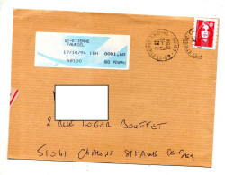 Grand Fragment De Lettre Cachet Saint Etielle Sur Briat Vignette Bureau - Manual Postmarks