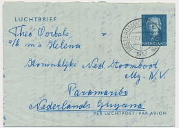 Luchtpostblad G. 4 Amsterdam - Paramaribo Suriname 1953 - Entiers Postaux