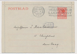 Postblad G. 16 Utrecht - S Gravenhage 1929 - Entiers Postaux