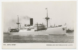 Prentbriefkaart Rotterdamsche Lloyd - M.S. Kota Inten 1950 - Piroscafi