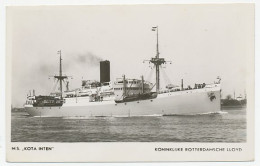 Prentbriefkaart Rotterdamsche Lloyd - M.S. Kota Inten 1950 - Steamers