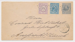 Envelop G. 4 / Bijfrankering Vlaardingen - Zwitserland 1891 - Postal Stationery