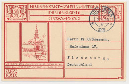 Briefkaart G. 199 P ( Leiden ) Groningen - Duitsland 1925 - Postal Stationery