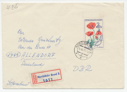 Registered Cover Czechoslovakia 1964 Poppy - Other & Unclassified