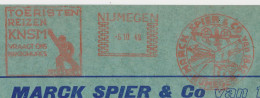 Meter Cover Netherlands 1949 KNSM - Royal Dutch Steamship Company - Tourists Travel- Nijmegen - Ships