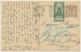 Briefkaart G. 198 / Bijfrankering Den Haag - Italie 1924 - Entiers Postaux