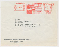 Meter Cover Netherlands 1965 Shipping Company Royal Rotterdamsche Lloyd - Ruys And Sons - Bateaux