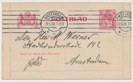 Postblad G. 12 Locaal Te Amsterdam 1908 V.b.d. - Entiers Postaux