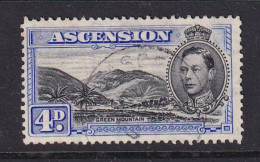 Ascension: 1938/53   KGVI    SG42d    4d  Black & Ultramarine  [Perf: 13]    Used - Ascension (Ile De L')