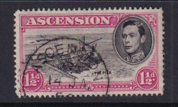 Ascension: 1938/53   KGVI    SG40e    1½d   Black & Carmine  [Perf: 14]  Used - Ascensione