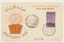 Cover / Postmark United Arabic Republic 1961 Education Day - Book - Pen - Non Classés