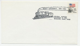 Cover / Postmark USA 1984 Steam Train - Pasco Centennial - Treni