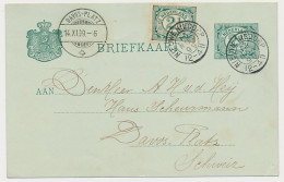 Kleinrondstempel Nieuwe Niedorp - Davos Zwitserland 1899 - Ohne Zuordnung