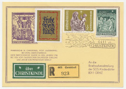 Registered Card / Postmark Austria 1972 Christkindl - Noël