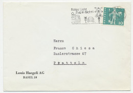 Cover / Postmark Switzerland 1961 Red Light - Train In Sight - Trains