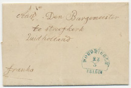 Halfrond-Francostempel Woudrichem - Streefkerk 1850 - ...-1852 Préphilatélie